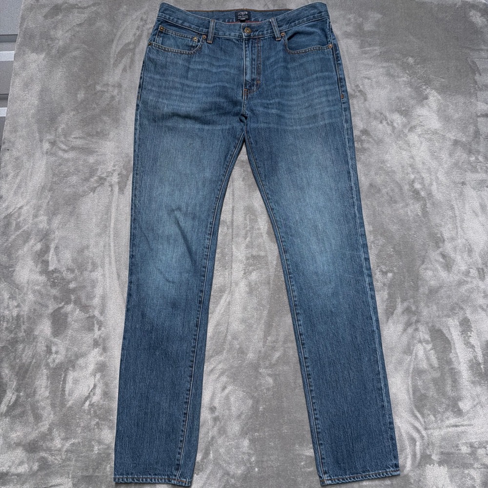 J.Crew The Driggs Jeans Mens 32x34 Blue Slim Fit 100% Cotton C9885‎ Denim Pants